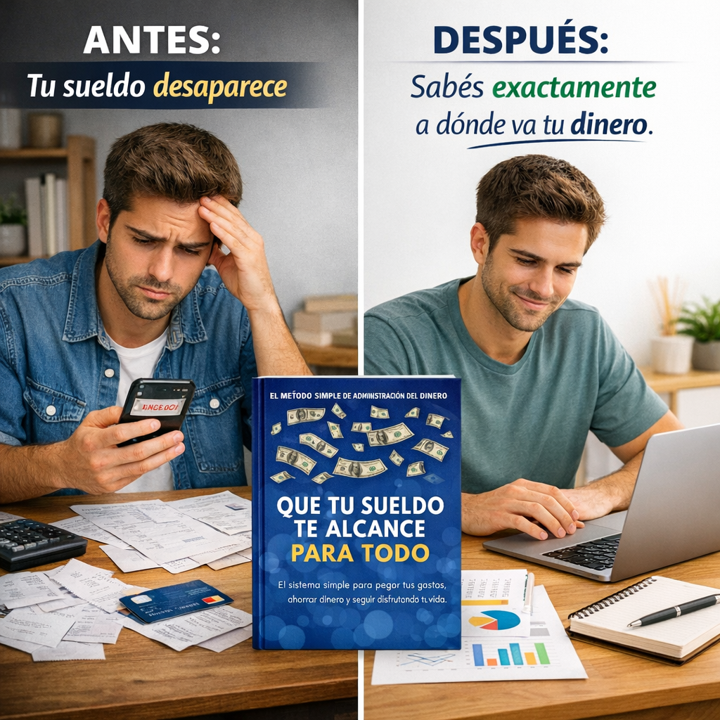 SISTEMA PARA ORGANIZAR TU DINERO “QUE TU SUELDO TE ALCANCE PARA TODO” +3 BONOS DE REGALO.